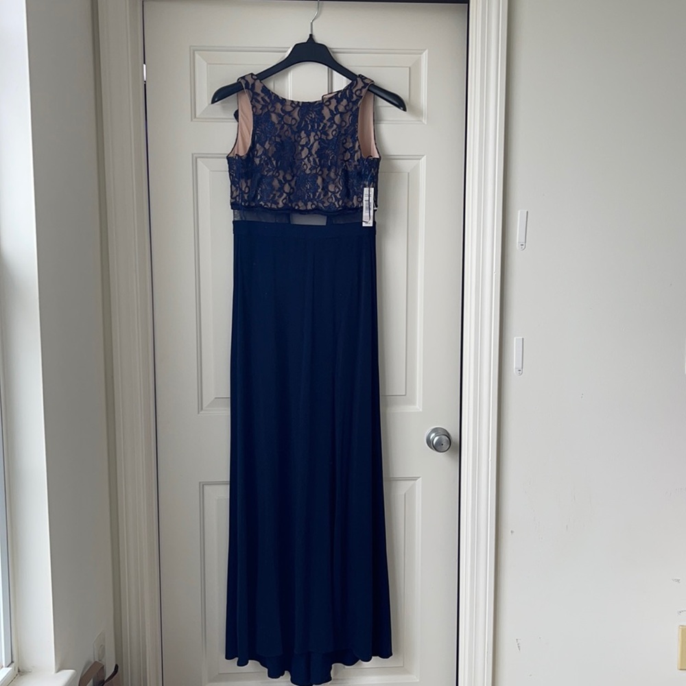 Navy blue gown